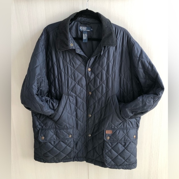 Polo Ralph Lauren Vintage Quilted Navy Jacket Men’s XL - Picture 1 of 16
